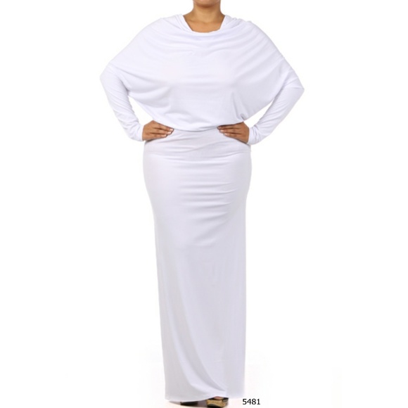 Dresses & Skirts - PLUS White Multi Way Maxi Women's Cocktail Dress